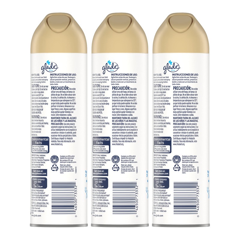 Glade Air Freshener 8 OZ (Pack - 3) , Clean