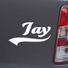 Custom Brother - Jay Name White Color Car Laptop Wall