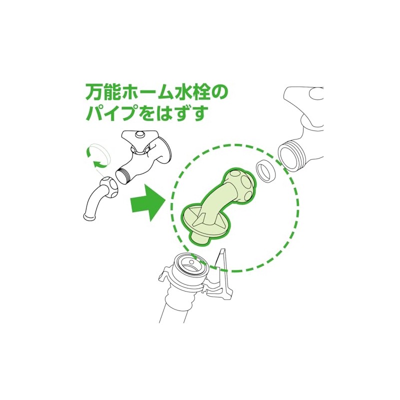 SANEI (サンエイ) Washing Machine L-Shaped Nipple Water Supply Hose Connector