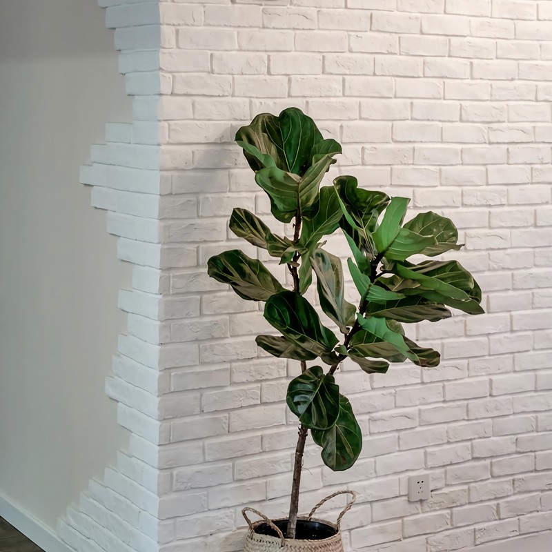 Jusmioke 40 Pcs White Thin Brick Veneers, 2.4" x 7.9"