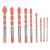9Pcs Masonry Drill Bits Set Cemented Carbide Industrial Strength Carbide