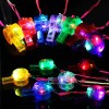 Silbato Luminoso Led Con Cordón Para Fiestas X10 Piezas