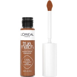 L'Oreal Paris True Match Radiant Serum Concealer, Brightening Under Eye Concealer for Dark Circles with 1.5% Hyaluronic Acid and Caffeine, N10, 10 mL