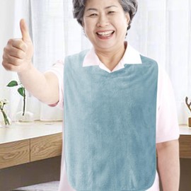 perfeclan Adult Bibs Elderly Dining Protector, Mealtime Clothing Protector Elderly Bib Clothing Protector for Elderly Women Men,