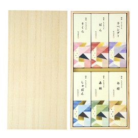 Kameyama Chitose Uta, 6 Scents, Paulownia, 1 Set, Promotional Gift, Gift Incense, Incense