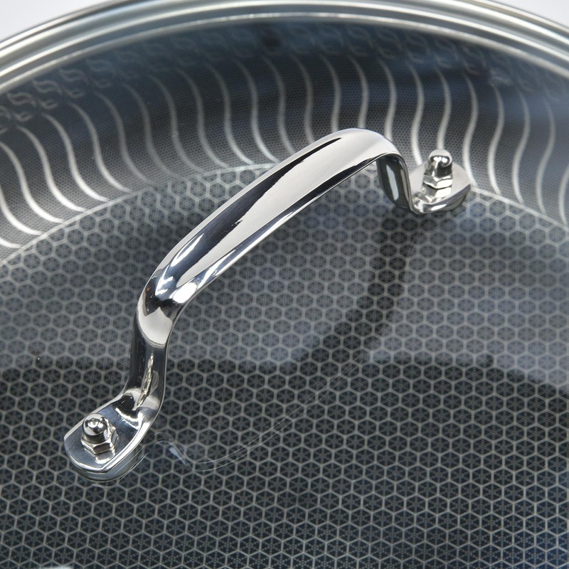 12 IN Glass Lid with Stainless Steel Handle for Frying