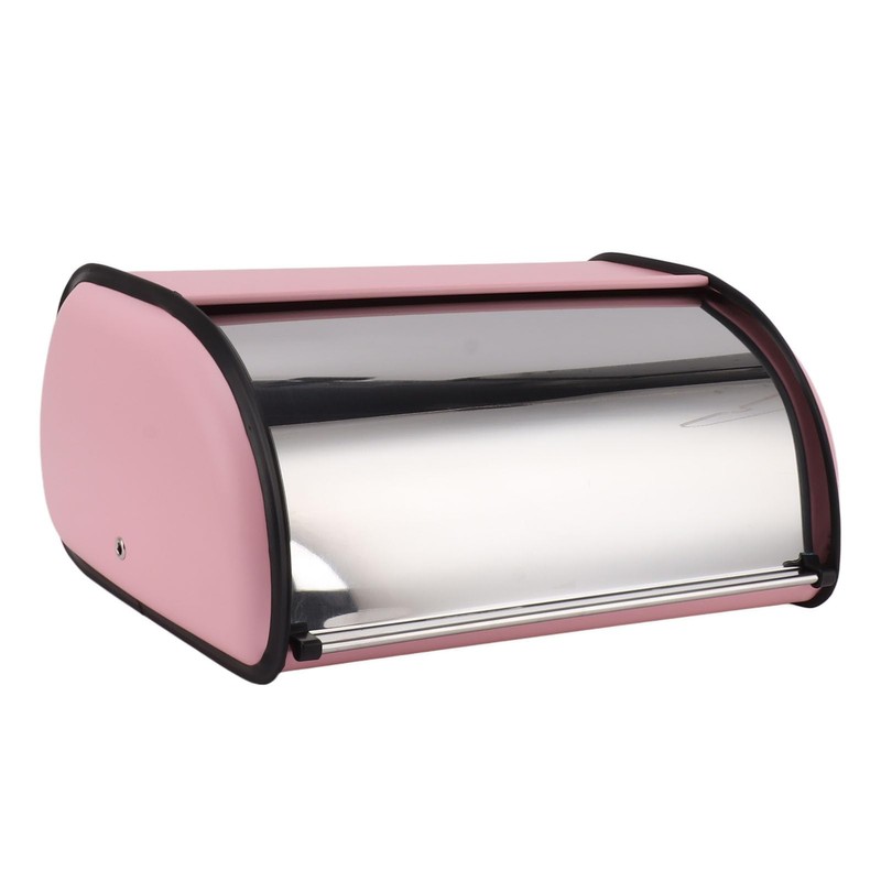ZIZEV Roll Top Bread Keeper, Bread Box Holder Pink Good