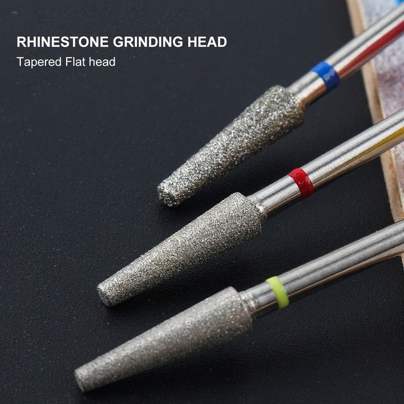 3pcs Nail Drill Bits Professional Russian Style Front Replaceable Grinding