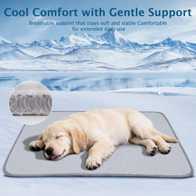 BVAGSS Dog Cooling Mat, Waterproof Foldable Cooling Pad for Dogs