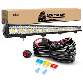 Nilight 37Inch 780W LED Light Bar Triple Row Flood Spot Combo 78000LM Driving Off Road Lights with 12V Wiring Harness Kit for Truck Tractor Trailer Pickup SUV 4x4 Van Camper,2 Years Warranty