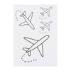 4 x 'Travel Airplane' Temporary Tattoos - Water Resistant, Skin-Safe,
