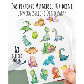 lila liebt dich® 6 Same Sheets Dino Children's Tattoos, Birthday Party Bag Children's Tattoo, Dinosaur Tattoo Children, Birthday Bags Party Bags Children