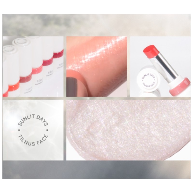 TILNUS Sunlit Pearl Lip Grow 3g, Color:01 Luminous Dew