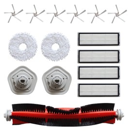 VideoPUP Replacement HEPA Filter Mop Pads Kit Compatible with Dreame Bot W10 W10pro Sweeper Vacuum Cleaner,1pc Main Brush,6pcs Side Brushes,4pcs HEPA Filters,2pcs Mop Pads,2pcs Mop base