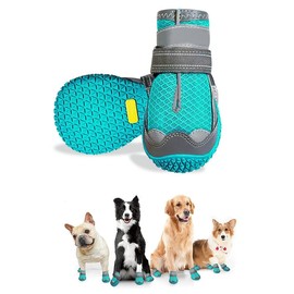 Havenfly Pack of 2 Dog Shoes Paw Protection, Breathable Dog Boots with Non-Slip Sole and Reflective Strap for Dogs Outdoor Sports (Pack of 2, Size 2 (Width 4 cm) for 11.8-15 kg