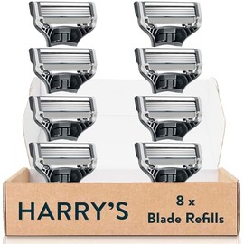 Harry's Harry's Razor Blades Refill, (8) Razor Head Refills with Precision Trimmer, 5 Anti-Friction Shaving Blades, Compatible with Harry's Razors for Men