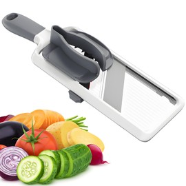 Miawtro Mandoline Vegetable Slicer,3-Level Thickness Food Slicer with Hand-Protecting Food Clip,Cabbage Shredder with Wear-Resistant and Non-Slip Bottom for Vegetables,Fruits,Cheese,Salad