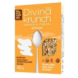 Divina Krunch Granola Cereal, Pack of 3, NON-GMO CEREAL (Omega Nuts & Seeds Granola)