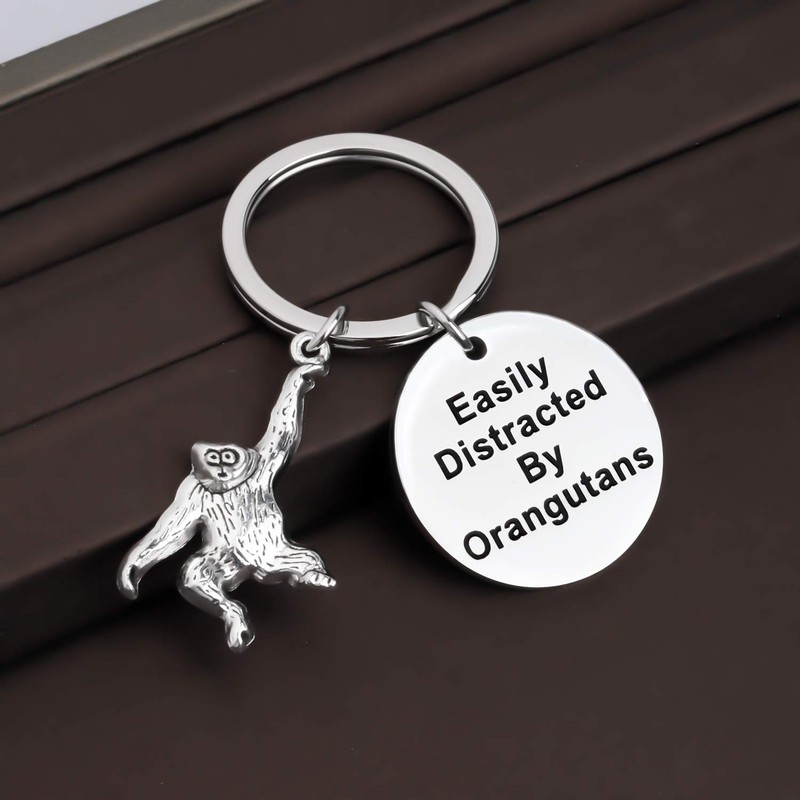CHOORO Orangutan Keychain Slightly Distracted Orangutans Keychain Monkey Key Chain