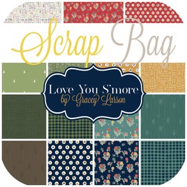 Love You S'More Scrap Bag (Approx 2 Yards) by Gracey Larson for Southern Fabric 2 Yards DIY Quilt Fabric