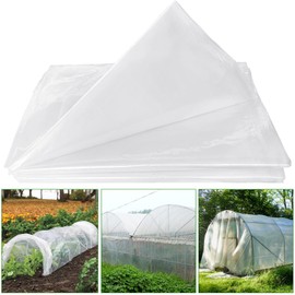 Greenhouse Plastic Sheeting,6 Mil 13×26ft Clear Greenhouse Film,Heavy Duty Plastic Sheeting for Farms Greenhouse Garden Floor Protection