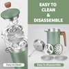 French Press Coffee Maker, 34oz Stainless Steel Green Coffee Press
