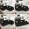 Belffin Plush Corduroy Modular Sectional Sofa Armrest Part Module for