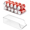 Puricon 2 Pack Standard Can Drink Dispenser Organizer for Refrigerator