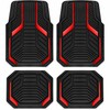 4 Piece Universal All Weather Rubber Car Floor Mats, Waterproof