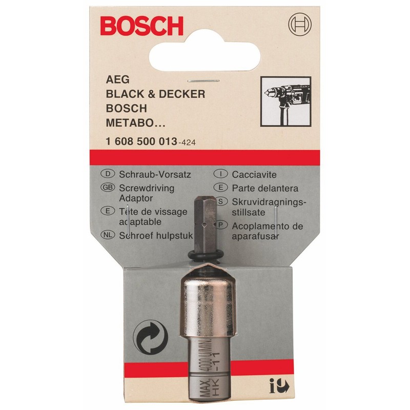 Bosch 1608500013 Screwdriving Adaptor, Silver, 60 mm