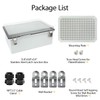 LeMotech Electrical Box, IP67 Waterproof Hinged Clear Cover Stainless Steel