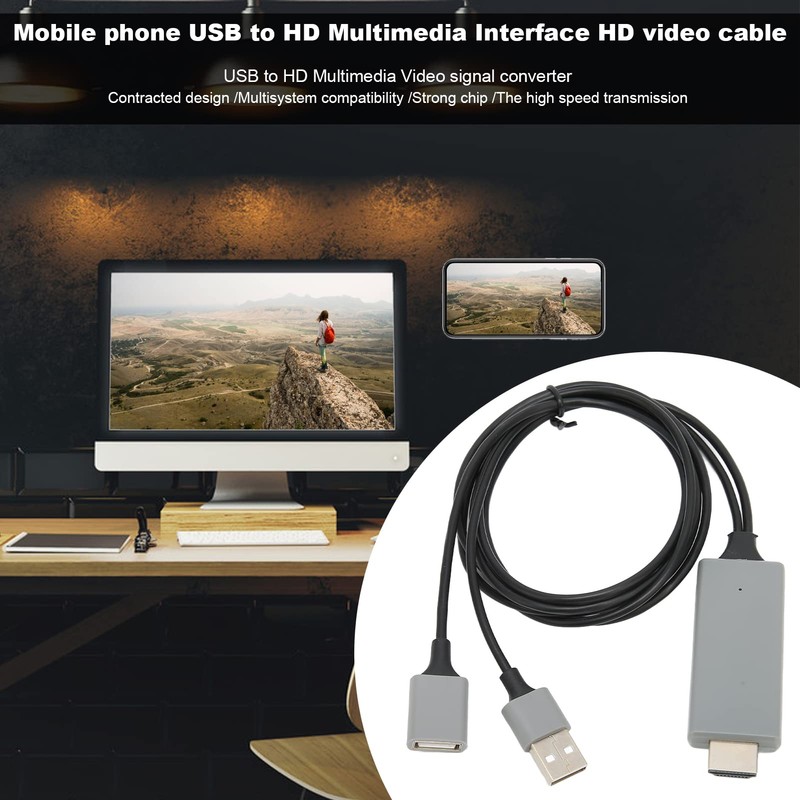 HDMI Cable for Phone to TV, HDMI Cable Compatible with