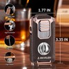 MEIRUBY 5-in-1 Butane Torch Lighter, Refillable Jet Flame Cigar Lighter