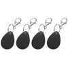 sourcing map 4pcs Leather Key Fob, PU Leather Car Keychain