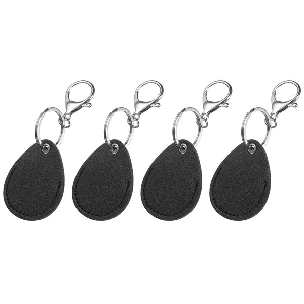 sourcing map 4pcs Leather Key Fob, PU Leather Car Keychain