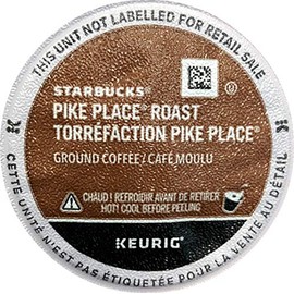 Starbucks Pike Place Roast Coffee Keurig K-Cups, 24Count (Pack of 4)
