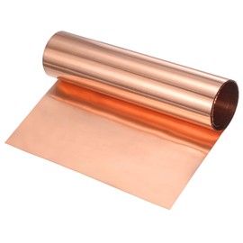 M METERXITY Copper Sheet Roll, 39"x 7.9"x 0.0024"(LxWxT) Copper Foil Sheet Roll, Pure Copper Strip for House Repair/DIY Projects/Electrical/Crafts/Roofing Flashing Roll