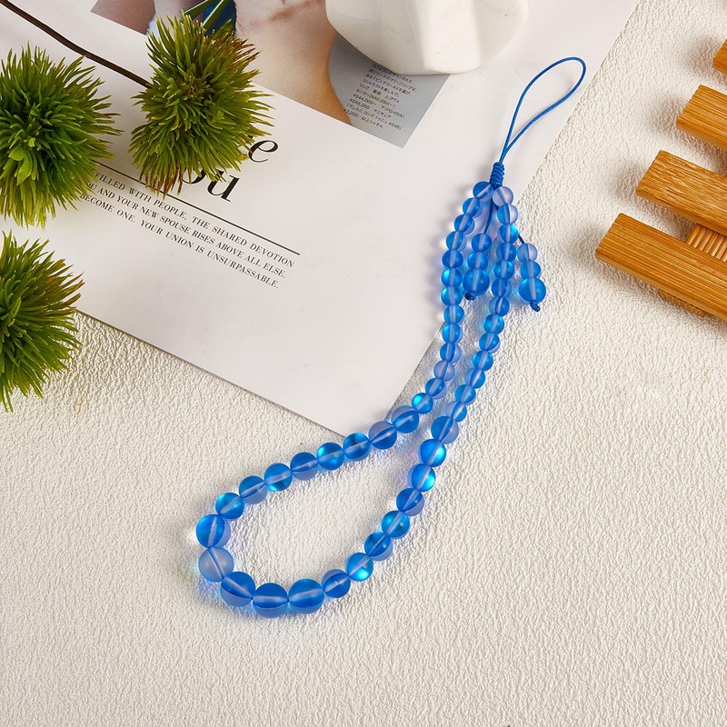 BEEFLYING Crystal Stone Beads Wrist Straps for Phone Handmade Anti-lost