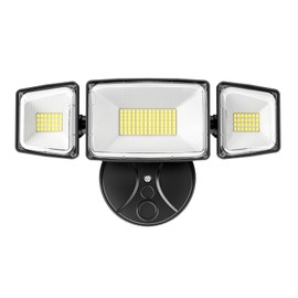 Onforu 80W 9000LM Flood Lights Outdoor, Brightness Security LED Flood Lights with 3 Adjustable Heads, Switch Controlled, IP66 Waterproof 6500K Outside Exterior Flood Light for Yard Garage Eave Patio