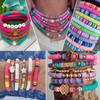 THRELE 4000pcs Blue Clay Beads for Bracelets Making Flat Round