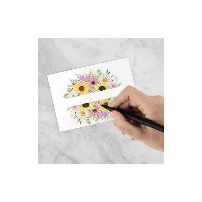 Segnaposto Floreali Matrimonio - Set 40 pz con Girasoli e