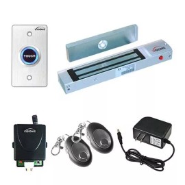 Visionis One Door Access Control Magnetic Lock Kit with Wireless Receiver - 1200lbs Inswinging