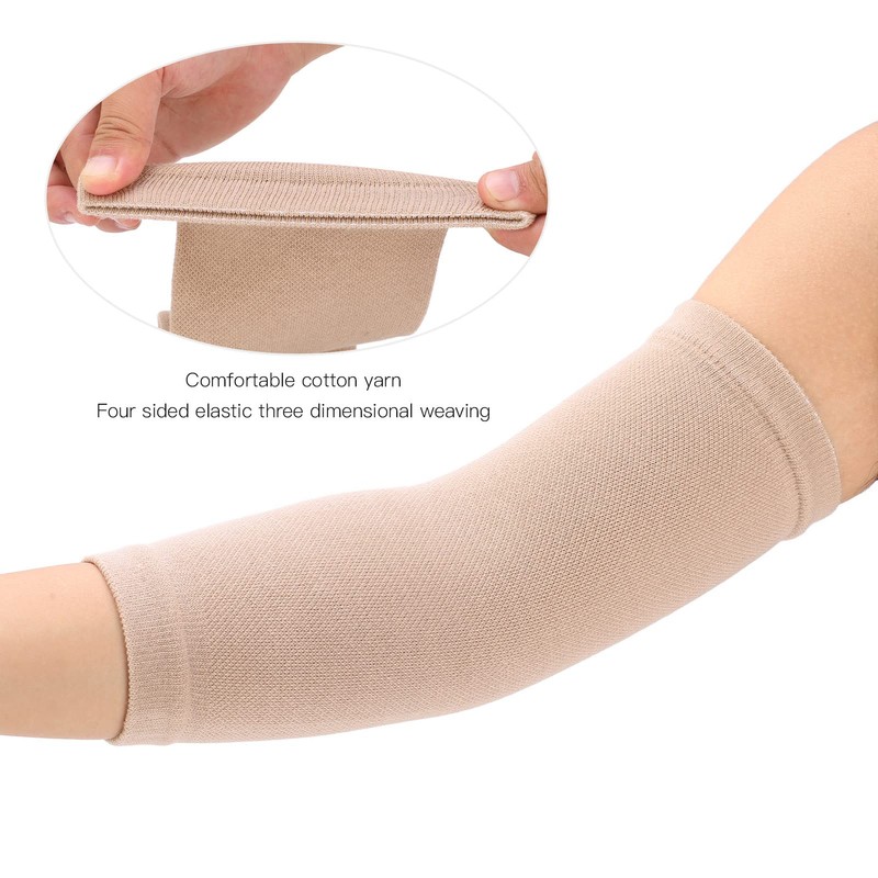 1 Pairs Cotton Yarn Compression Arm Sleeves, Elastic Sports Elbow