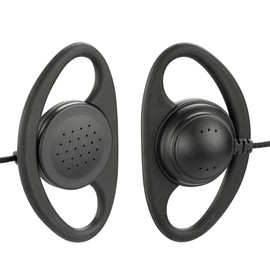 Arrowmax 10 Packs AEH2500-M1 D-Shape Style Earpiece PTT Compatible with Motorola CP200D CP100D R2 DEP450 BPR40D CP200 CP185 BPR40 Yaesu FT-65 FT-25 FT-4X/V XiR P3688