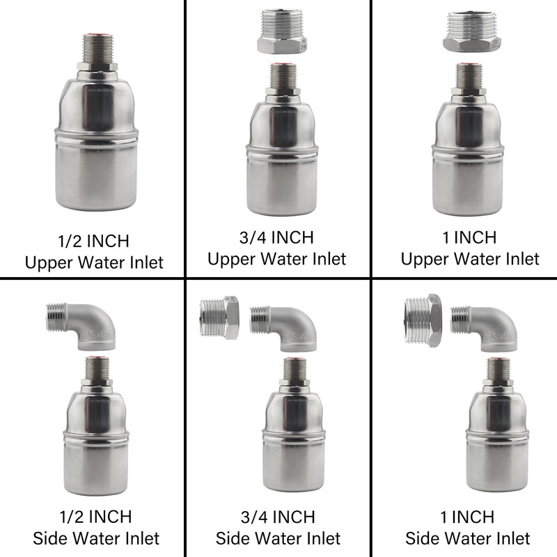 BEVDICNC 1/2 in 3/4 in Float Valve,304 Stainless Steel Fully