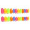 Flourescent Neon Matte Ballerina Press On Nails - 24 Pieces