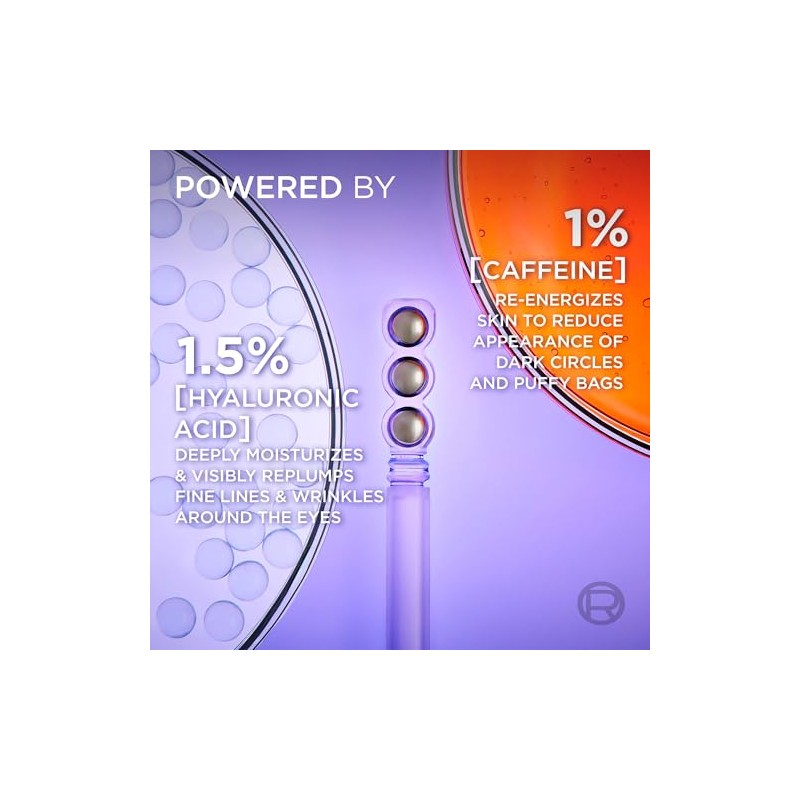 L'Oreal Paris DOUBLE Revitalift Hyaluronic Acid Eye Serum, 2.5% Hyaluronic