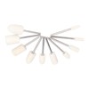 100Pcs Polishing Head Wool Felt Tapered Cylindrical Buffing Wheel Set