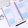 SeQeS Undated Daily Planner Notebook - Hourly Schedule, To-Do Lists,