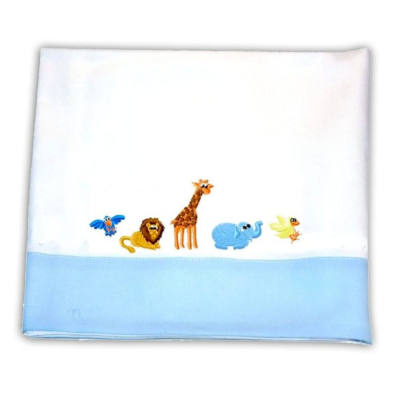 Zigozago - 3-teiliges Baby Bettwäsche Komplett Set Arche Noah -